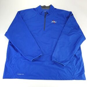 Tulsa Golden Hurricanes NCAA Pullover Anorak Jacket Mens XXL Blue Nike Storm Fit